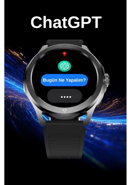 Hw5 Pro+ Yeni Nesil Yapay Zeka Destekli Multi-Fonksiyonel Yuvarlak Amoled Ekran Akıllı Saat