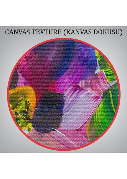 -Premier Kanvas Serileri- Renkli Çiçekler Yağlı Boya Görünümlü Kanvas TABLO-1217