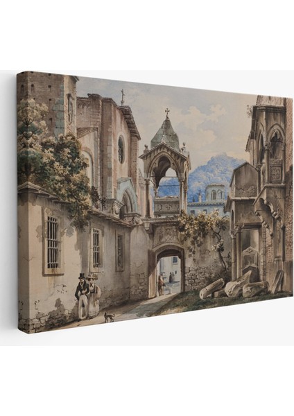 -Premier Kanvas Serileri- Eski Hollanda Şehir Manzarası Duvar TABLOSU-1222