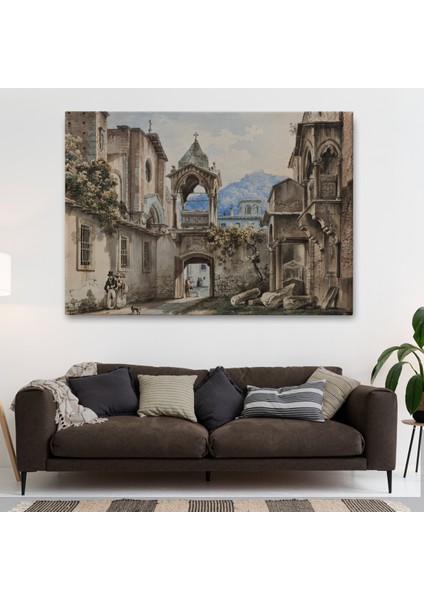-Premier Kanvas Serileri- Eski Hollanda Şehir Manzarası Duvar TABLOSU-1222 fiyatları