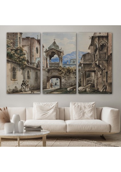 -Premier Kanvas Serileri- Eski Hollanda Şehir Manzarası Duvar TABLOSU-1222 modelleri