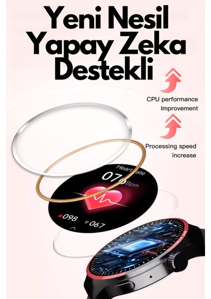 HW10 Pro 1.52 Inç 38 mm Yuvarlak Amoled Ekran Yapay Zeka Destekli Akıllı Saat fırsatları