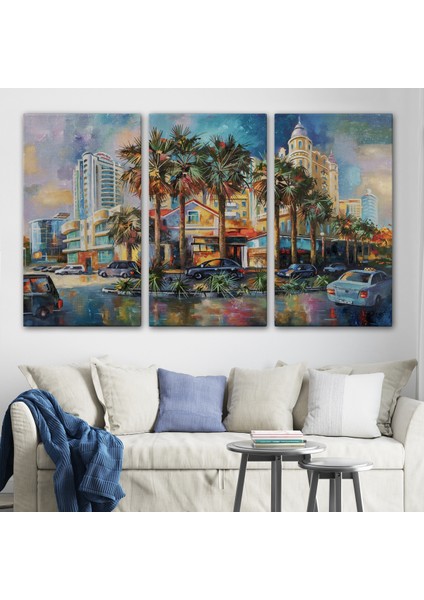 -Premier Kanvas Serileri- Yağmurdan Sonra Sevilen Sochi Şehrinin Mimari Manzara Kanvas Duvar TABLOSU-1114 modelleri