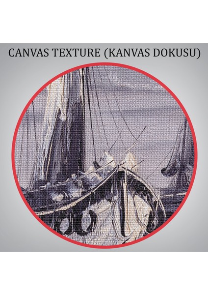 -Premier Kanvas Serileri- Venedik Italya Yelkenli Limanı Yağlı Boya Görünümlü TABLO-1200