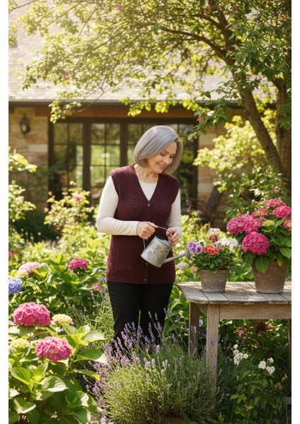 Kadın Kışlık Anne Yelek Pamuklu Triko Örme Düğmeli Cepli Klasik Esnek Rahat fiyatları