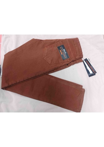 Likralı Kahverengi Kot Pantolon fiyatları