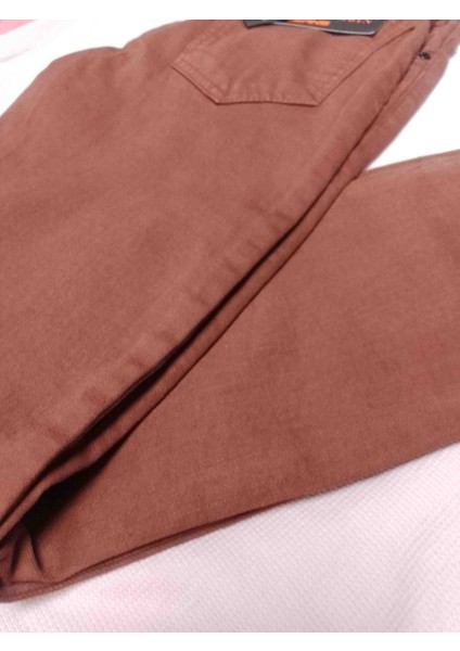 Likralı Kahverengi Kot Pantolon modelleri