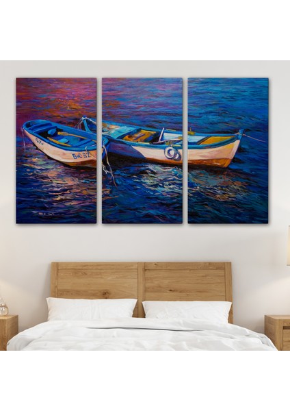 -Premier Kanvas Serileri- Balıkçı Tekneleri Kanvas Duvar TABLOSU-1191 modelleri