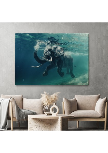 -Premier Kanvas Serileri- Yüzen Fil Dekoratif Kanvas Tablo 1128 fiyatları