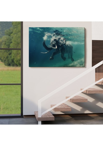 -Premier Kanvas Serileri- Yüzen Fil Dekoratif Kanvas Tablo 1128 indirimleri