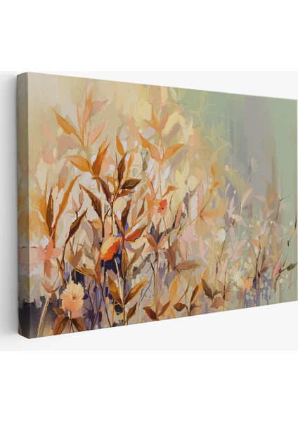 -Premier Kanvas Serileri- Renkli Yapraklar Duvar TABLOSU-1240