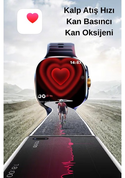 Call Pro 4g/5g Sim Kartlı Btk Kayıtlı Kameralı 1100 Mah Batarya 54MM Amoled Ekranlı Yeni Akıllı Saat