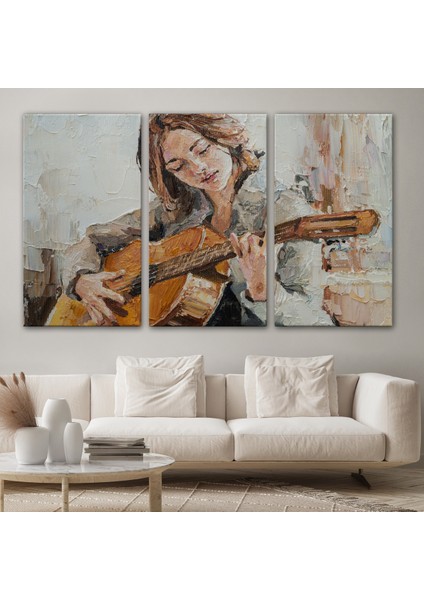 -Premier Kanvas Serileri- Gitar Çalan Kız Duvar TABLOSU-1241 modelleri