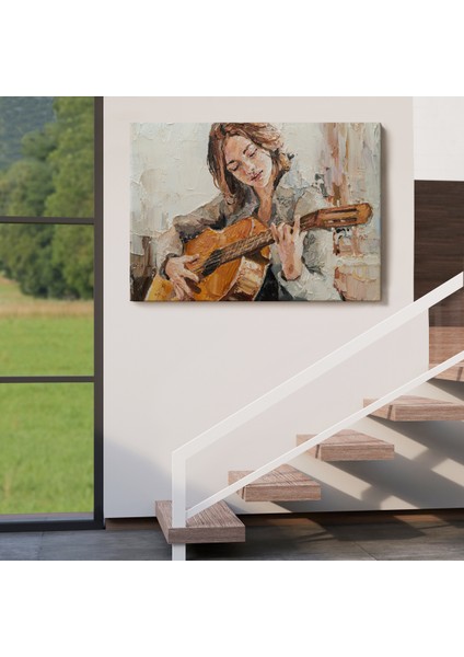 -Premier Kanvas Serileri- Gitar Çalan Kız Duvar TABLOSU-1241 indirimleri