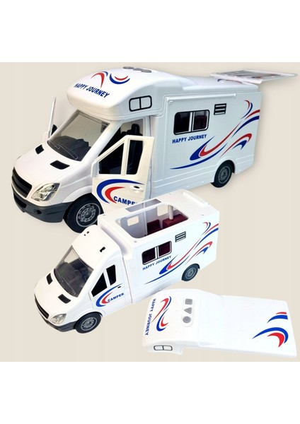 Sürtmeli Sesli Işıklı Oyuncak Karavan (Kapıları Açılabilen) 29 cm indirimleri