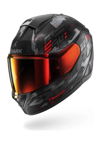 Kask Shark Rıdıll 2 Molokai Mat Siyah/kırmızı