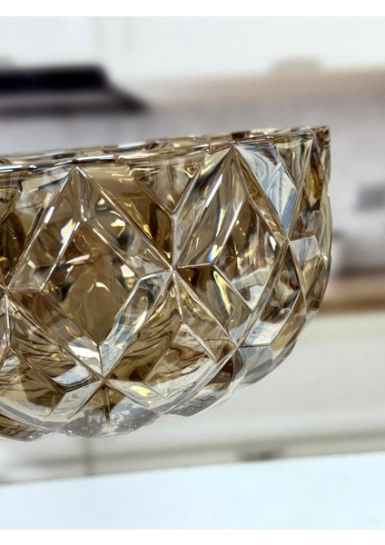 Cam Derin Model Kristal Kase Bal Rengi 24 Cm fiyatları