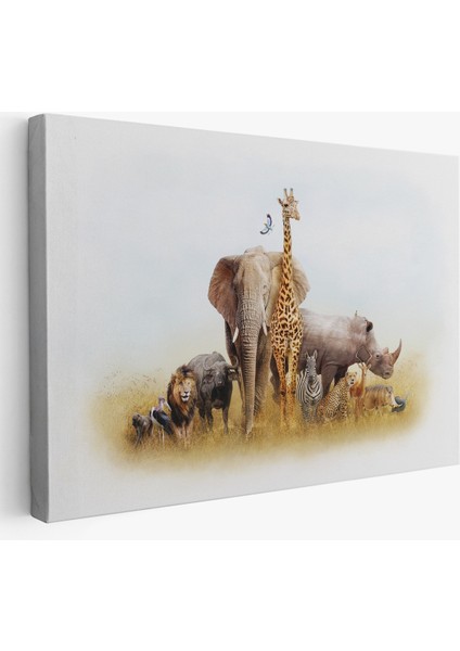 -Premier Kanvas Serileri- Hayvanlar Alemi Dekoratif Kanvas Tablo 1146