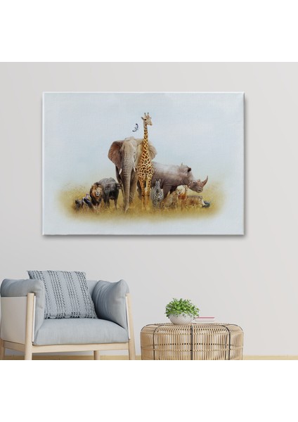 -Premier Kanvas Serileri- Hayvanlar Alemi Dekoratif Kanvas Tablo 1146 fiyatları
