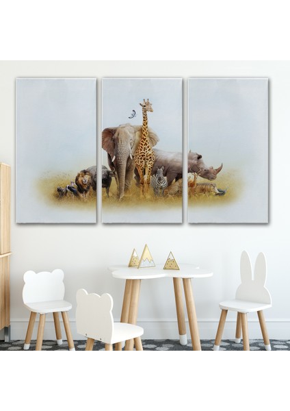 -Premier Kanvas Serileri- Hayvanlar Alemi Dekoratif Kanvas Tablo 1146 modelleri