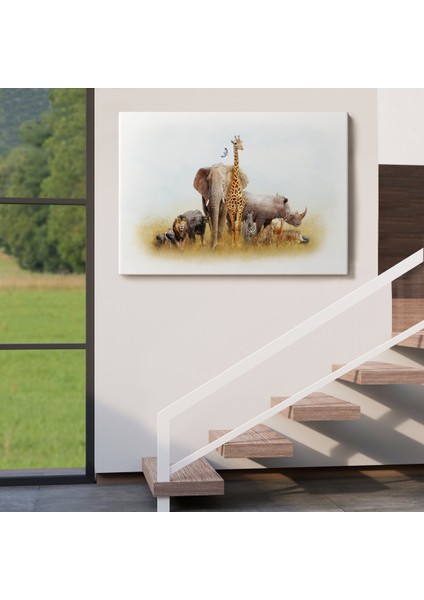 -Premier Kanvas Serileri- Hayvanlar Alemi Dekoratif Kanvas Tablo 1146 indirimleri