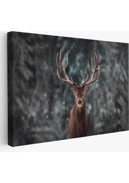-Premier Kanvas Serileri- Geyik Dekoratif Kanvas Tablo 1164