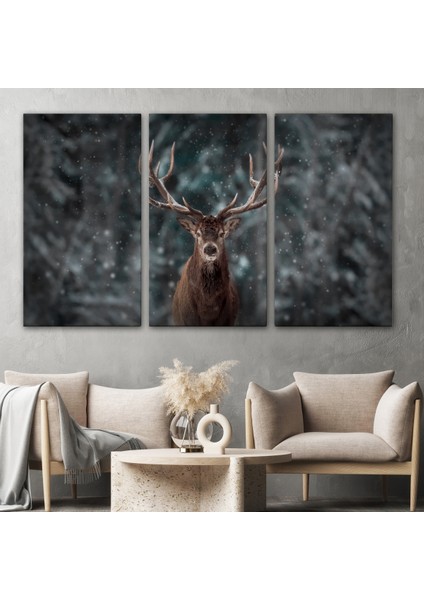 -Premier Kanvas Serileri- Geyik Dekoratif Kanvas Tablo 1164 modelleri