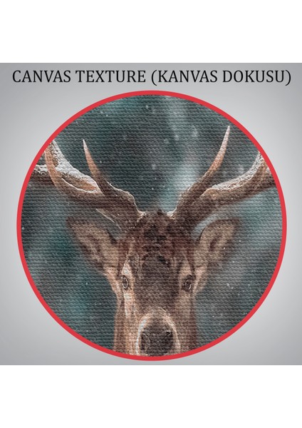 -Premier Kanvas Serileri- Geyik Dekoratif Kanvas Tablo 1164