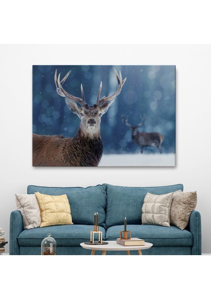 -Premier Kanvas Serileri- Geyik Dekoratif Kanvas Tablo 1168 fiyatları