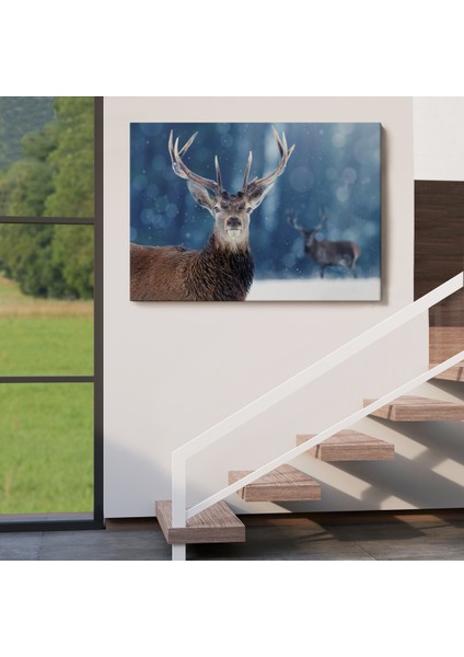 -Premier Kanvas Serileri- Geyik Dekoratif Kanvas Tablo 1168 indirimleri