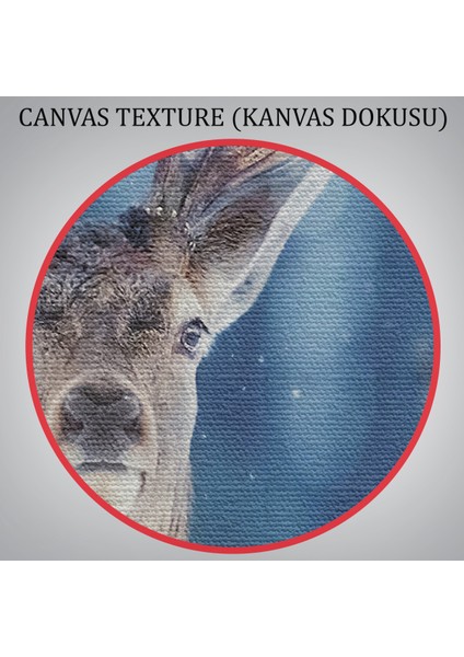 -Premier Kanvas Serileri- Geyik Dekoratif Kanvas Tablo 1168