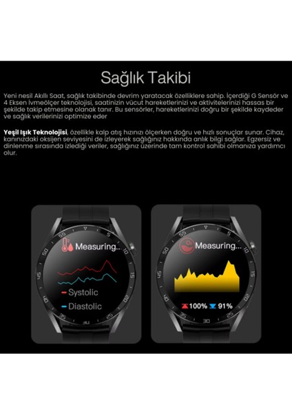 Watch Gt3 Pro Siyah Erkek Akıllı Saat - Sesli Görüşme, Nfc,gps, Android & iPhone & Huawei Uyumlu 8,9