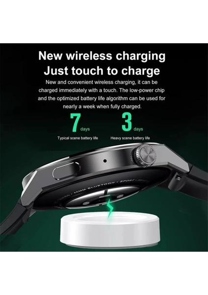 Watch Spor 46MM Amoled Ekran Yuvarlak Kasa 1.52 Inç Erkek Akıllı Saat Iphone Huawei Xiaomi Uyumlu 8