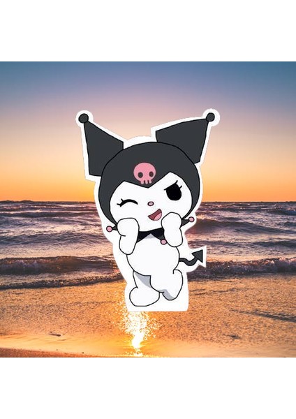 Ayaklı pano Kuromi Ayaklı Pano 35 cm Doğum Günüm Masa Dekoru Oda Aksesuarı