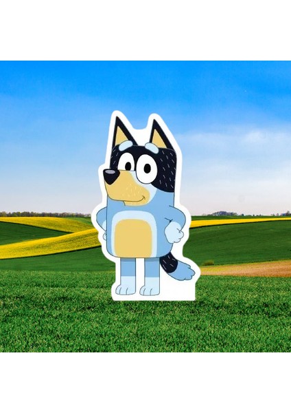 Ayaklı pano Bluey Ayaklı Pano 35 cm Mavi Doğum Günü Masa Dekoru