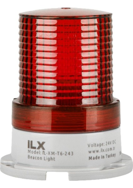 Ilx İL-XMB-T6-48K-A1 ,48VAC/DC 105DB Kırmızı Multi Tepe Lamba