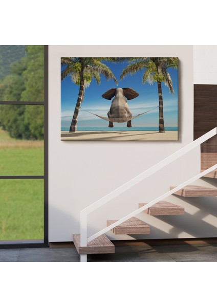 -Premier Kanvas Serileri- Fil Dekoratif Kanvas Tablo 1141 indirimleri