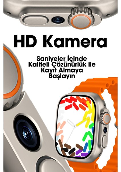 Hk Ultra One 4g 5g Destekli Sim Kartlı Kameralı Btk Kayıtlı 2.02 Amoled Akıllı Saat + Gt3 Max Hediye indirimleri