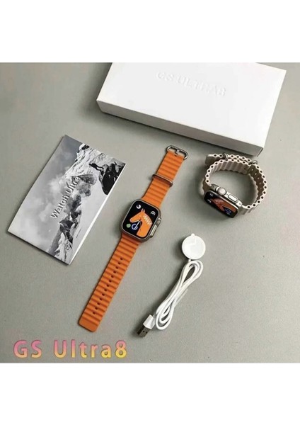 49MM Çift Kordon Kilitli Vidalı Gs Ultra 8 Max Watch 8 Ultra 2.08 Ekran Akıllı Saat modelleri