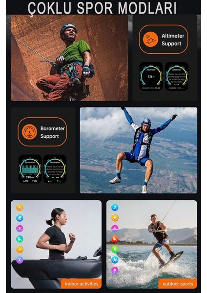 49MM Çift Kordon Kilitli Vidalı Gs Ultra 8 Max Watch 8 Ultra 2.08 Ekran Akıllı Saat fırsatları