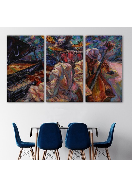 -Premier Kanvas Serileri- Caz Müziği Yapan Grup Duvar TABLOSU-1216 modelleri