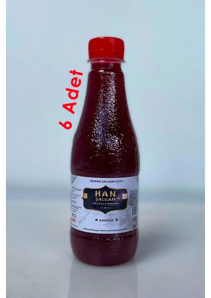 Şalgam Katkısız Adana Şalgamı Acılı 330 ml 6 Adet
