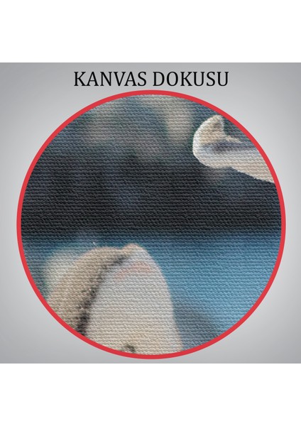 -Premier Kanvas Serileri- Mutlu Penguenler Dekoratif Kanvas Tablo 1172