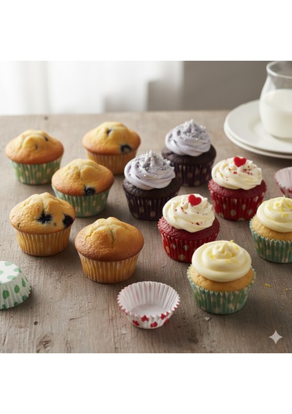 200'LÜ Muffin Cupcake Kek Kapsülü fırsatları