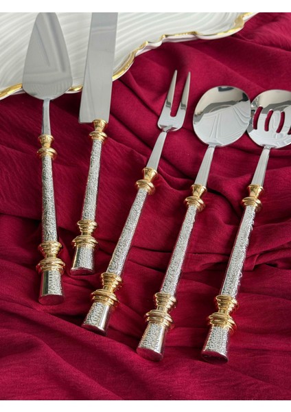 Leydi Gümüş Servis Kaşık Seti 5'li fırsatları