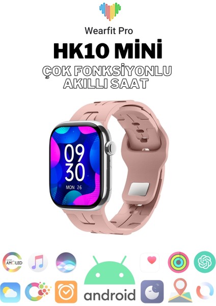 HK10 Mini Amoled Ekran Yeni Nesil Yapay Zeka ve Tüm Özelliklere Sahip Akıllı Saat