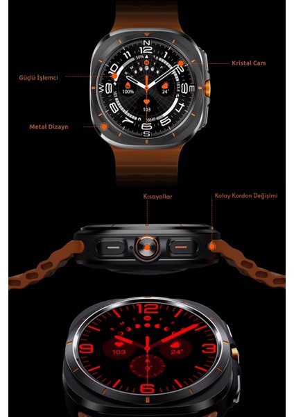 HK28 Ultra Amoled 46MM Chatgpt Nfc Gps Destekli Yeni Tüm Özelliklere Sahip Akıllı Saat modelleri