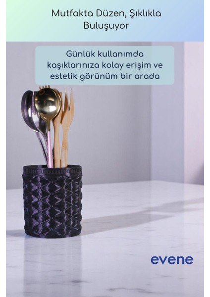 Tezgah Üstü Kaşıklık Dekoratif Dik Kaşıklık Silindir Kaşıklık Beyaz Renk Model 85 fiyatları