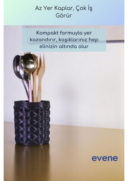 Tezgah Üstü Kaşıklık Dekoratif Dik Kaşıklık Silindir Kaşıklık Beyaz Renk Model 85 fırsatları