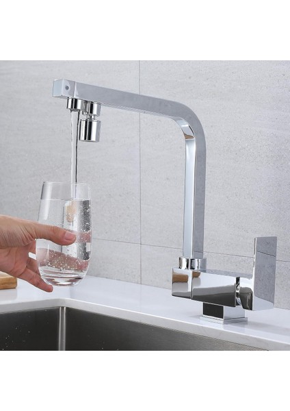 Mutfak Pencere Önü Katlanır Evye Bataryası Su Arıtma Çıkışlı Yeni Krom Renk 7 Yıl Garantili Ithal fiyatları